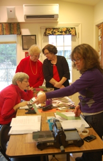 Friends at open house