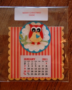 Owl calendar gift