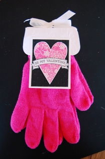 Valentine Gloves w black background