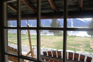 Taku Lodge out the front window