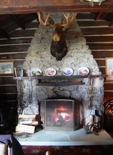 Taku Lodge fireplace