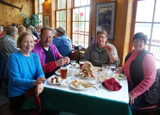 George Inlet Lodge ~ our crab table