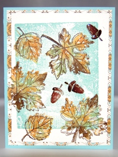 Gently Falling Birthday card