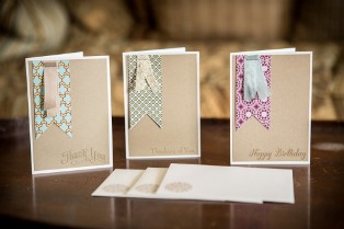 Note cards with crumb cake cs