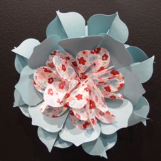 Flower paper and fabric