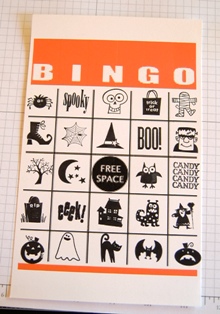 Halloween Bingo Card