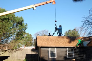 Garden House being attached 2