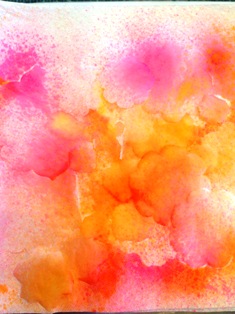 Flower crepe paper spritizing